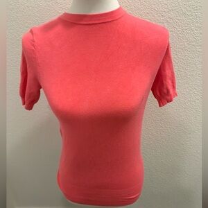 Zara womens solid pink knit sweater